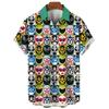 Cămașă Vintage pentru Bărbați 3d Imprimată Lupte Mexicane Îmbrăcăminte pentru Bărbați de Înaltă Calitate Cămașă Largă Oversized Fashion Casual Mâneci Scurte