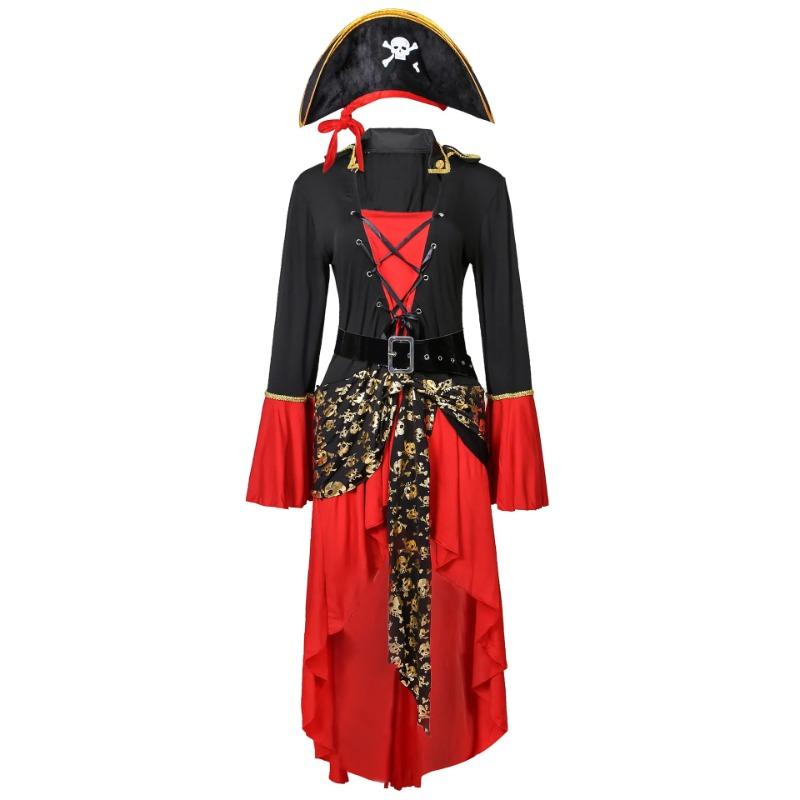 Plus Size European and American Ladies Halloween Sexy Female Pirate Costume Cosplay Role-playing Uniform
