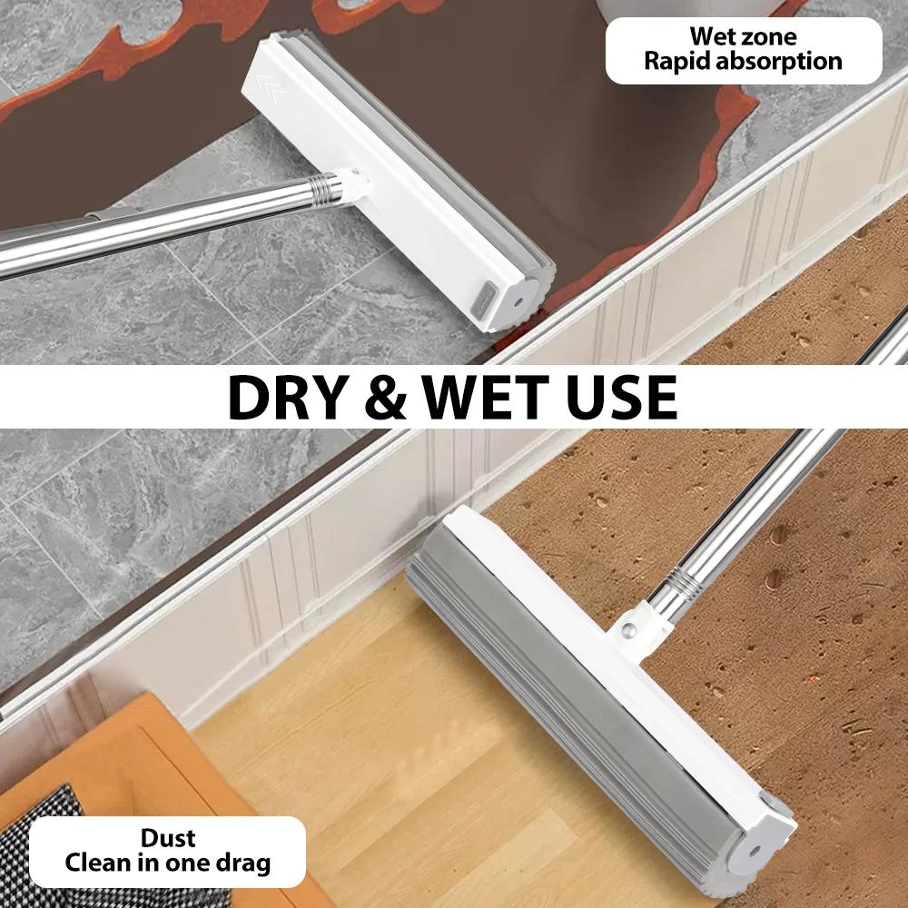 Houba PVA mop s kbelíkem se sadou super vody Mop na čištění podlah Separace za mokra a za sucha s 1ks vyměnitelnou náplní