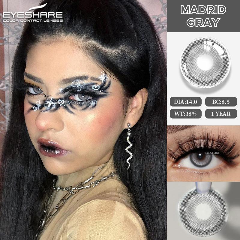 Eyeshare 1 Paar natürliche, nicht verschreibungspflichtige, farbige Cosplay-Augenlinsen, jährliche Kosmetik, Cosplay-Farblinsen