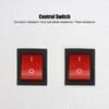 5PCs Rocker Switch 16A 250V 4 Pin with Red Light Industrial Control Accessory 31 X 25mm