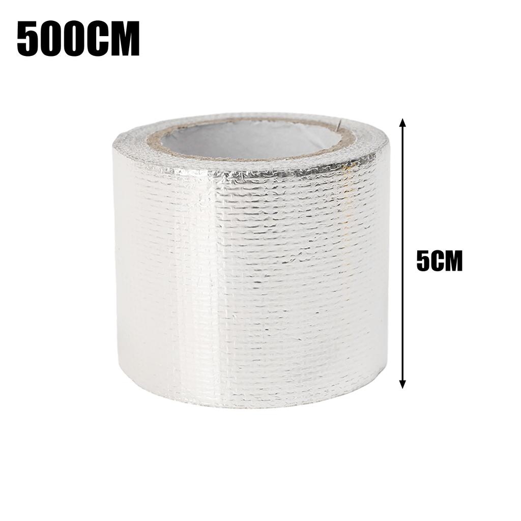 Car Exhaust Pipe Heat Wrap Aluminum Foil Sticker Anti-Scald High Temp Insulation Shield for Auto Motorcycle Manifold Protection