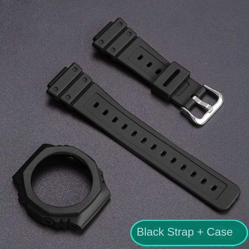 

Resin strap + case For Casio g shock GA2100 2110 GA-B2100 Outdoor Sport men s and women s strap case Watch accessories GA2100 чёрный