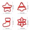 Holiday Cookie Cutters Set Prevent Hand Crushing Baking Tools With Cartoon Design 4X Anti-Crushing Hand Small Cookie Cutters
