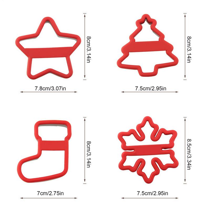 Holiday Cookie Cutters Set Prevent Hand Crushing Baking Tools With Cartoon Design 4X Anti-Crushing Hand Small Cookie Cutters