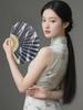 Japanese Style Fan Vintage Bamboo Folding Hand Held Fan Dance Hanfu Zen Shell Fan Classical Cheongsam Photo Props Art Gifts