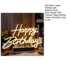 Happy Birthday Neon Sign USB Powered Dimmable Acrylic LED Happy Birthday Light-up Sign Warm White Birthday Party Wall Decoration Lamp