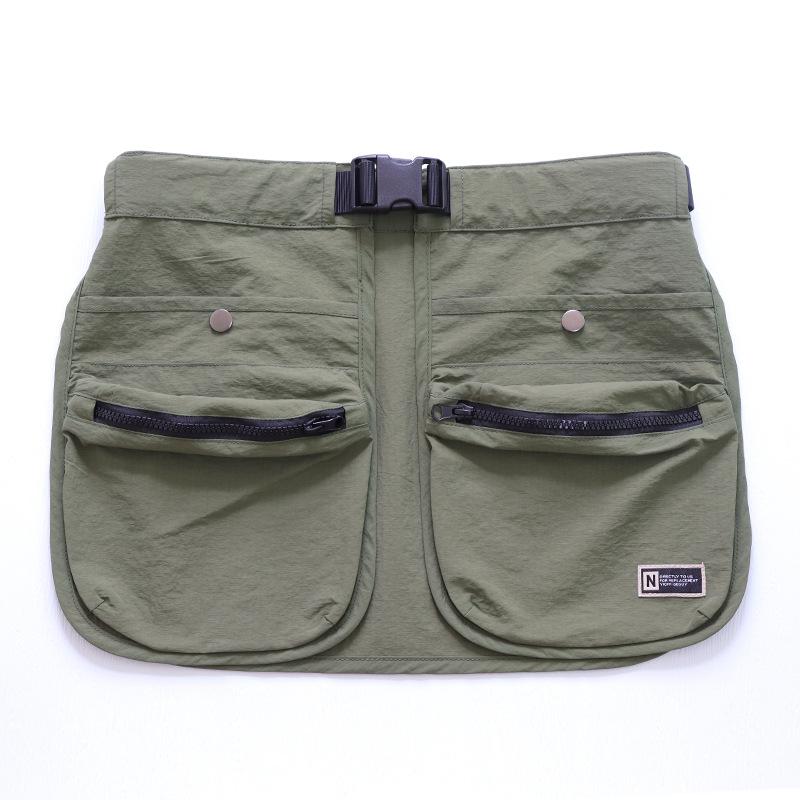 Waterproof Multi-pocket Half Apron Makeup Artist Hairdresser Outdoor Running Waist Apron