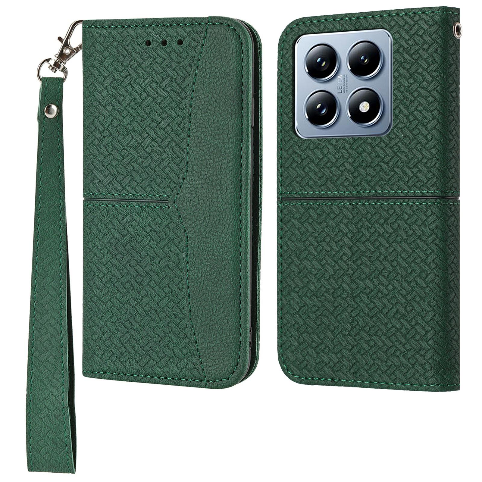 For Xiaomi 14T Case Woven Texture PU Leather Wallet Phone Cover A