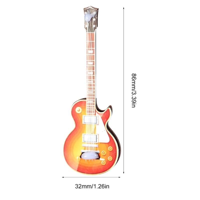 1:12 Dollhouse Miniature Instrument Guitar Model Decorative Ornament Crafts Household for Children Girls Boys Wedding
