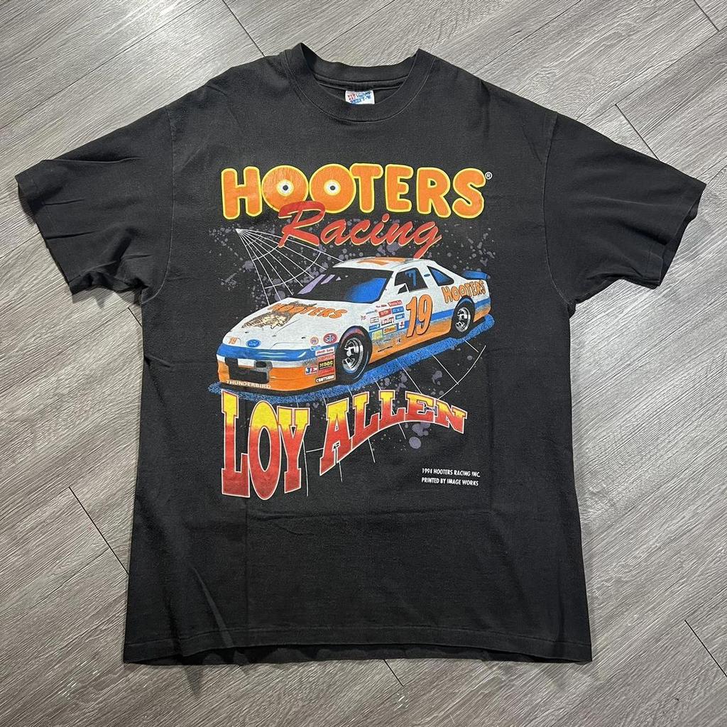 Vzácné Vintage 90. léta Nascar Alan Kulwicki Hooters Tričko
