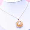 LSOOYH Natural Freshwater Pearl Jewelry Necklaces For Women Elegant Gold Color Flower Pendant Birthday Gift