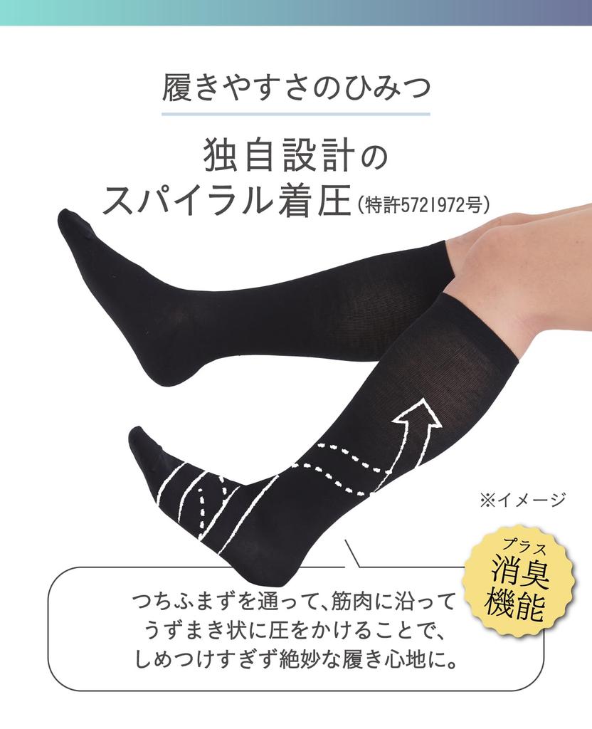 Okamoto Socken-Supplement Kompressionssocken zur Stimulierung der Durchblutung Reduziert Schwellungen Herren, 672-990, Kreislauf,