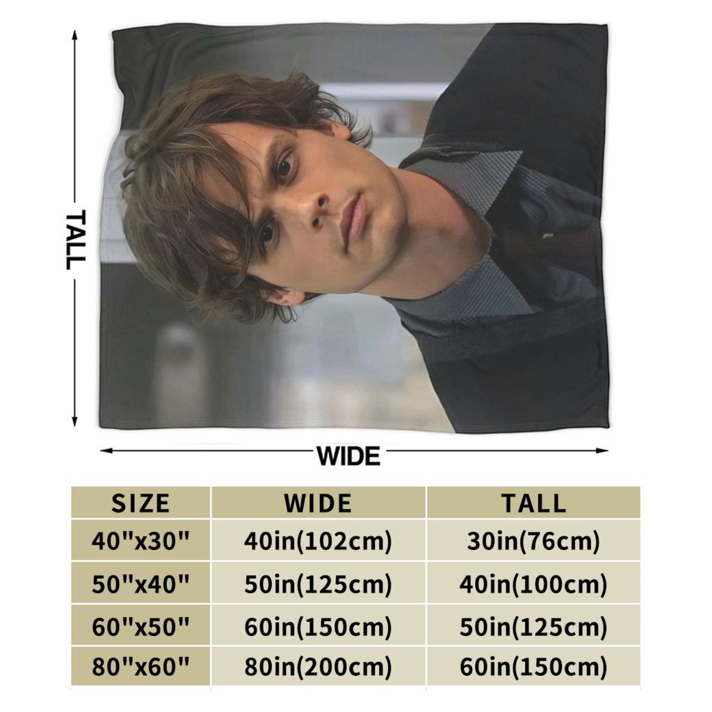 Cozy Criminal Minds Spencer Reid Blanket Stuff Sofa Decorative Throws And Blankets Lightweight Flannel for Bedroom