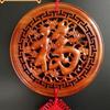 Peach Wood Chinese Knot Pendant for New Year: Fu Character Decoration for Door, Living Room, TV Wall, and Hallway