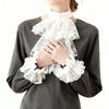 Ruffle Collar And Cuffs Clown Ruffle Collar White Black Lace Jabot Retro Victorian Collar