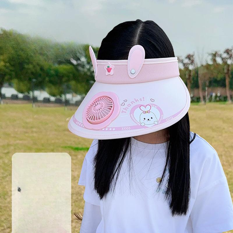 

Детская шляпа с вентилятором Солнцезащитная шляпа с открытым верхом Шляпа для защиты от солнца Мальчики и девочки Новая летняя уличная солнцезащитная шляпа 3-12 years old