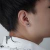 Earring for Men, Hip-hop Style, Roman Numeral Design, Unique Screw, Simple Buckle, Cool and Elegant Look.