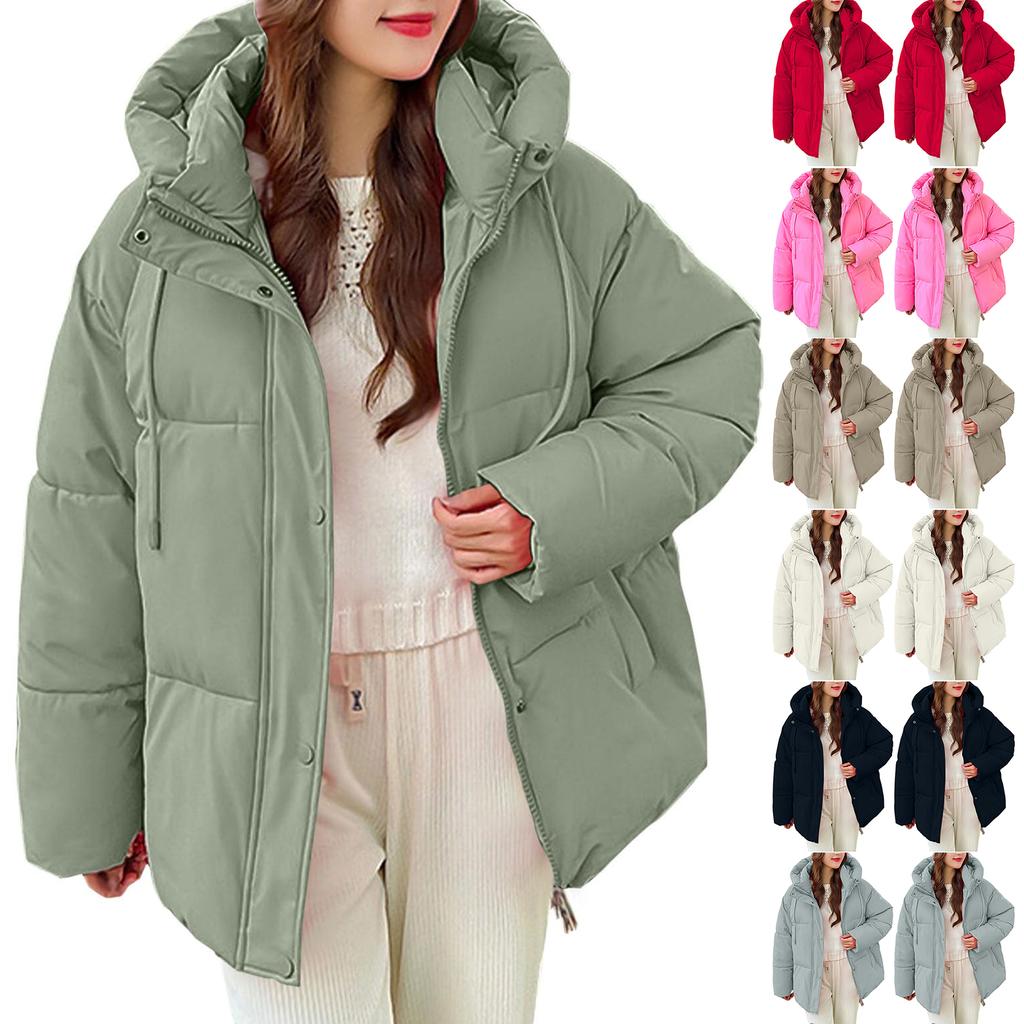 Women's Winter Warm Cotton Jacket Single Breasted Zipper Jacket