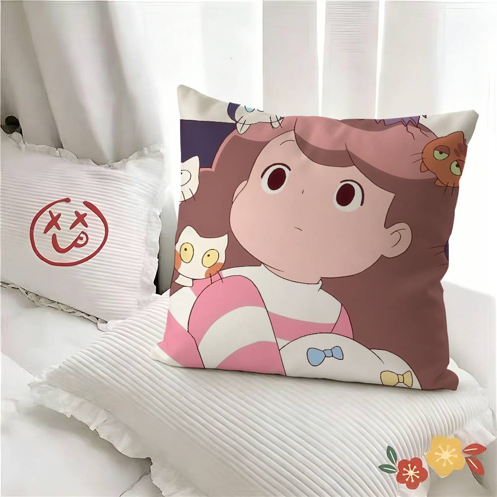 pc Bee And Puppycat Anime Pillow Case Fashion Square Pillowcase Bedroom Sofa Room Ins Decoration Leisure