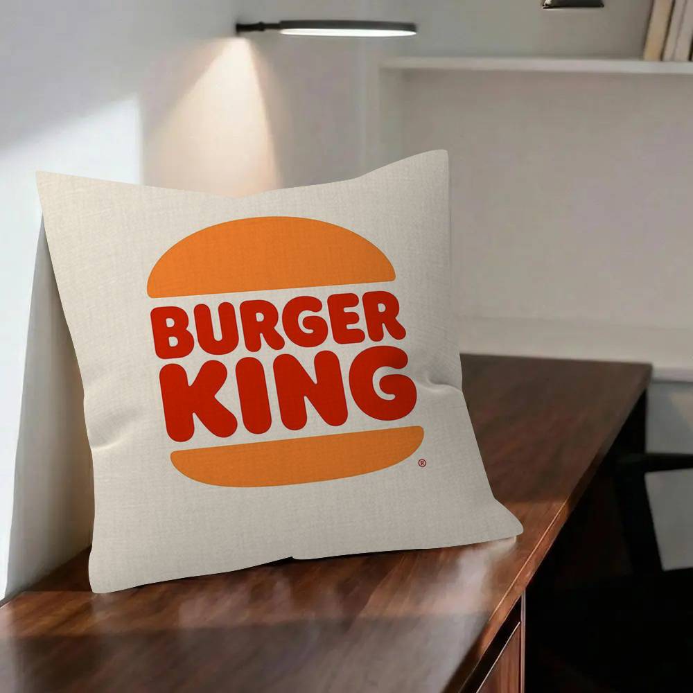 Pillow anime Cushion Cover x Polyester Sofa Cushions Decorative Throw Pillows Home Decoration Pillowcover Logo Burger King