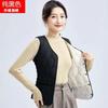 New lamb wool thickened and velvet vest for women's autumn and winter short slim-fitting vest to keep warm and wear a vest inside