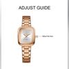 NAVIFORCE Original Simple Women Quartz Watch Square Case Stainless Steel Strap 3ATM Waterproof Lightweight Casual Fashion Women Watch NF5075