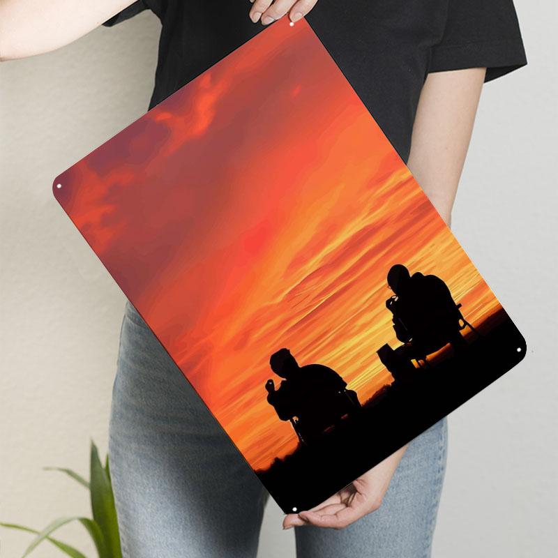 Silhouettes At Sunset Metal Signs Tv Show Poster Decorative Wall Frames Custom Tinplate Sign for Wall Art Decoration Retro Decor