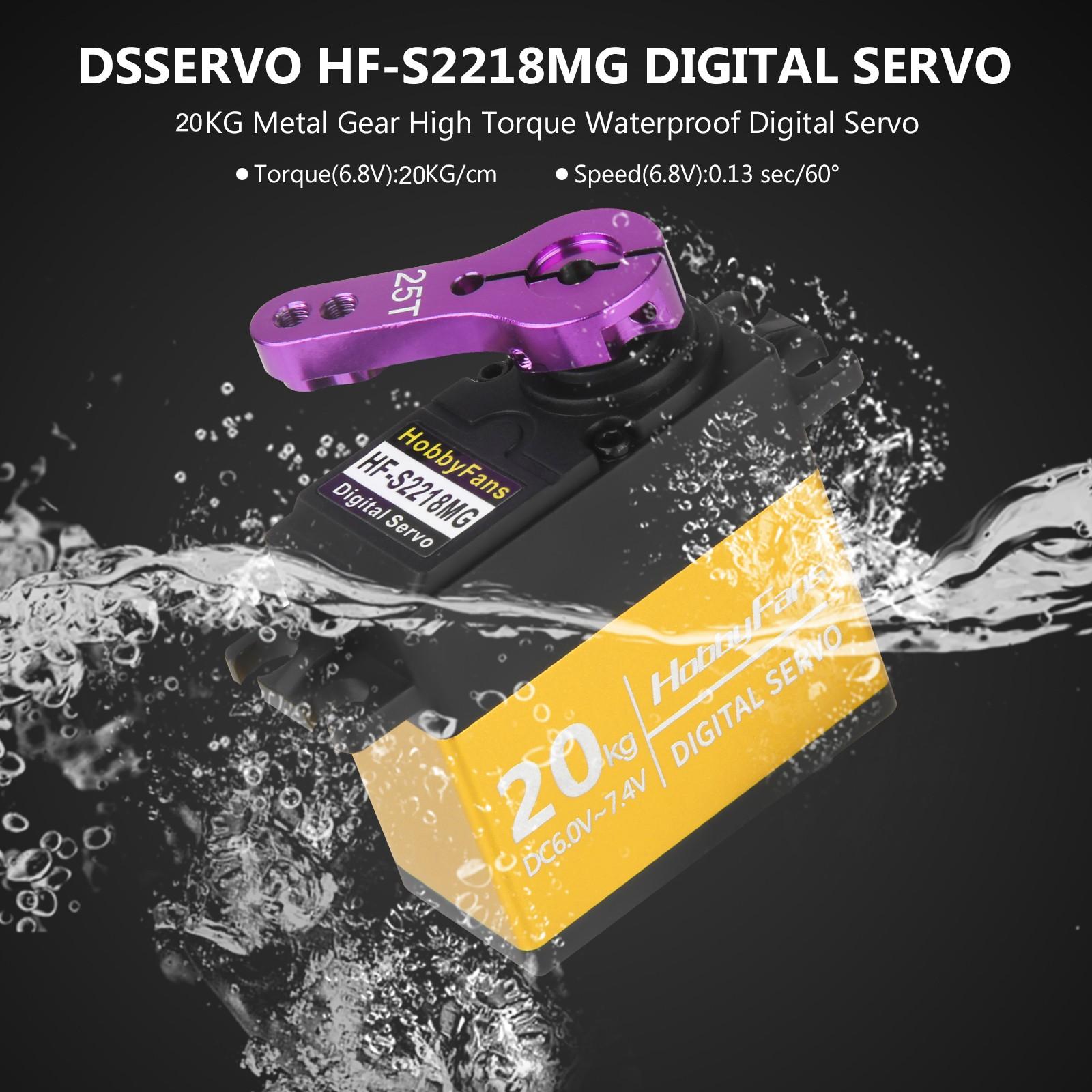 

Водонепроникна металева шестерня з високим крутним моментом, набір цифрового сервоприводу керма RC 20KG