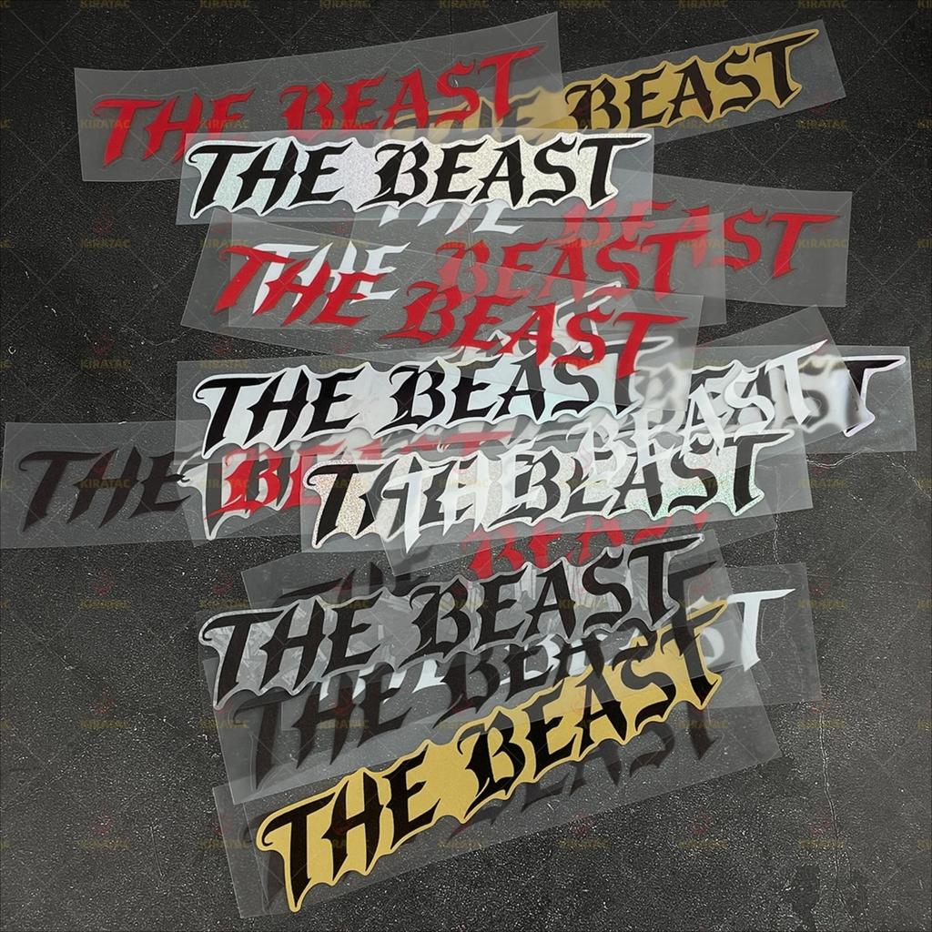 2pcs THE BEAST Motorcycle Stickers Waterproof for Motorcycle Helmet Fairing Fuel Tank Car Window Scooters Universal Vinyl Decals