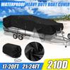 210D Oxford Waterproof Rain & Sunproof Trailerable V-Shaped Boat Cover