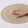Hollow Round Placemats Hot Gold Pvc Heat Insulation Waterproof Mat Household Simple Environmental Protection Non-slip Table Mats