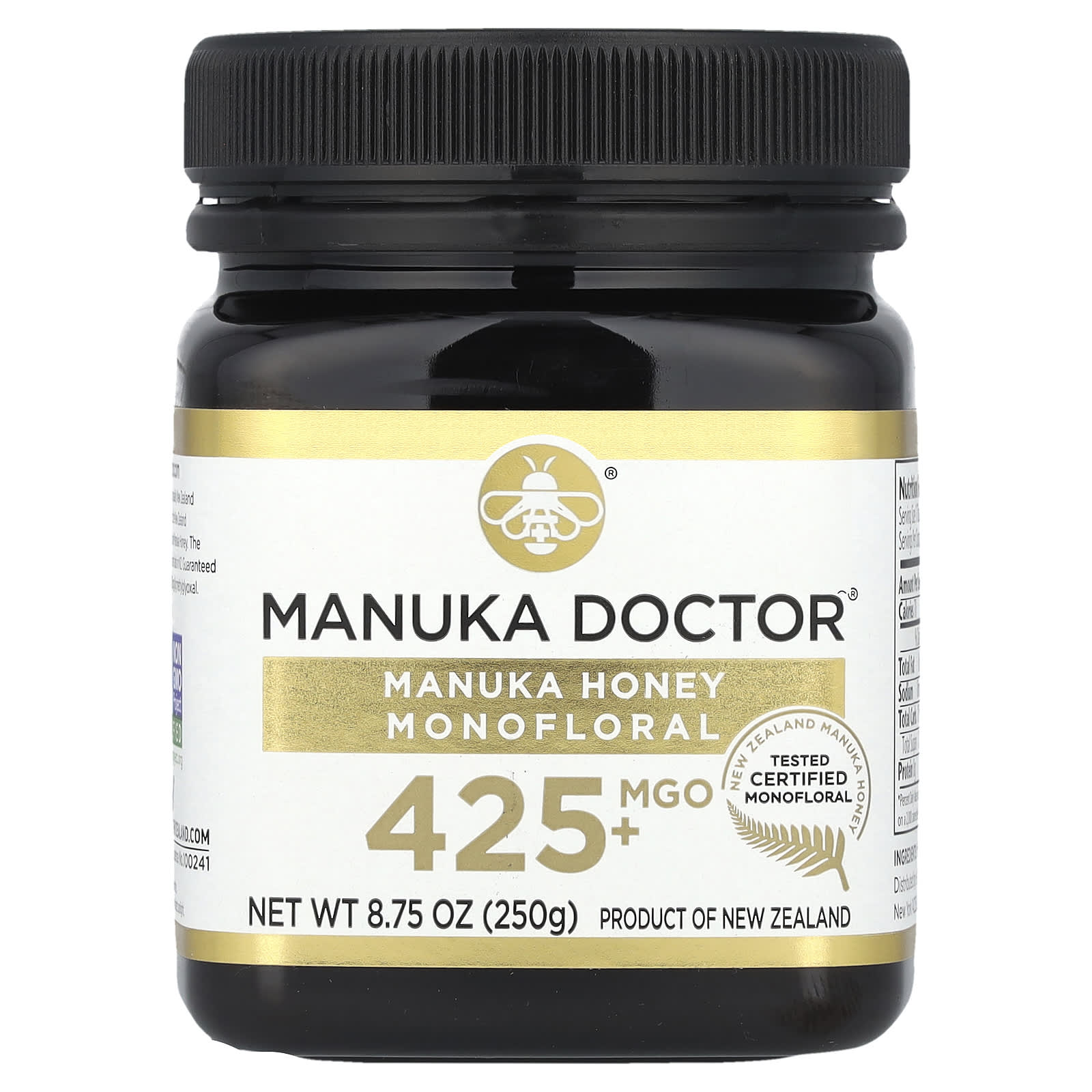 

Manuka Honey Monofloral, Mgo 425+, 250 G(8.75 Oz)