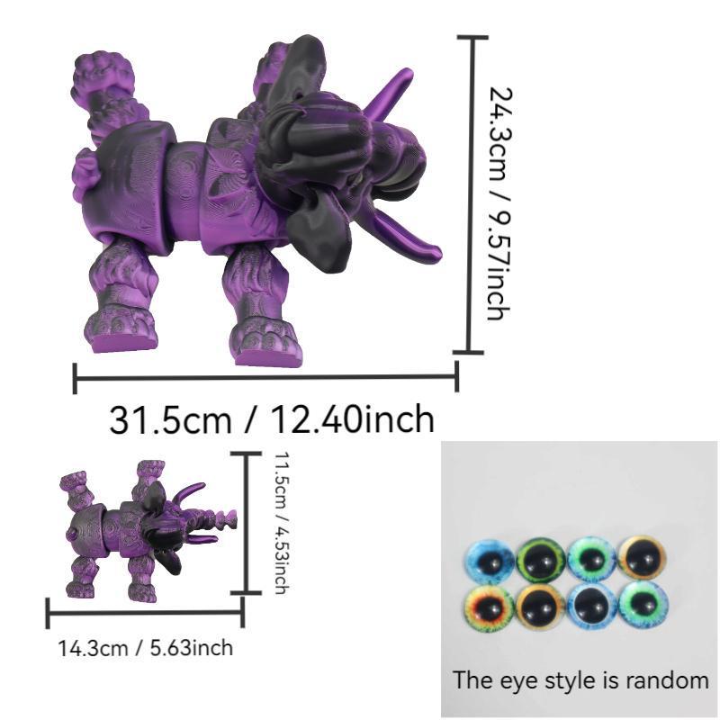 3D Printed Movable Mammoth Elephant Model – Creative Desktop Toy Ornament