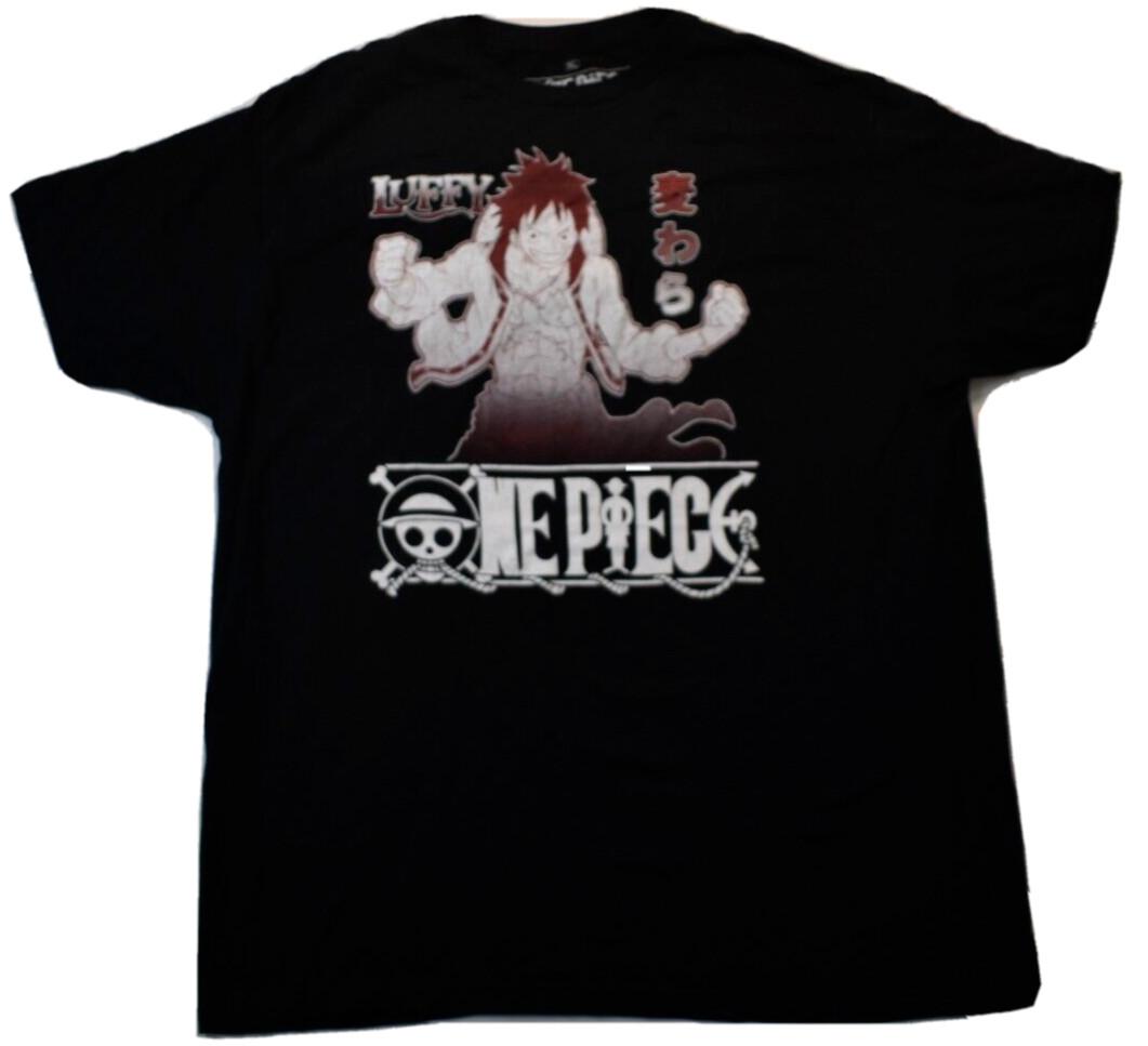 Ripple Junction OnePiece Mens Luffy Straw Kanji HaT-shirt New XL S