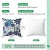 1pcs Blue Geometric Flower Cushions Pillowcase Polyester Cushion Cover Throw Pillow Pillowcover Home Car Sofa Decor
