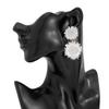 Vintage Sunflower Alloy Earrings Drop for Women Exaggerate Daily Party Banquet Earrings Y2K Jewelry Accessories 2025 New