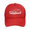 Car Outline Minimalist, Automotive - Themed Graphic Design Mesh Baseball Cap