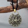 Kinitial Vintage Animal Lion Pendants & Necklaces Viking Friendship Long Necklaces Punk Style Gifts for Mens Jewelry Collier