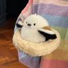 Kawaii Birds Plush Pendant Toys Keychain Simulation Parrot Bird Nest Plush Keyring Anime Cute Gifts for Girls Kids