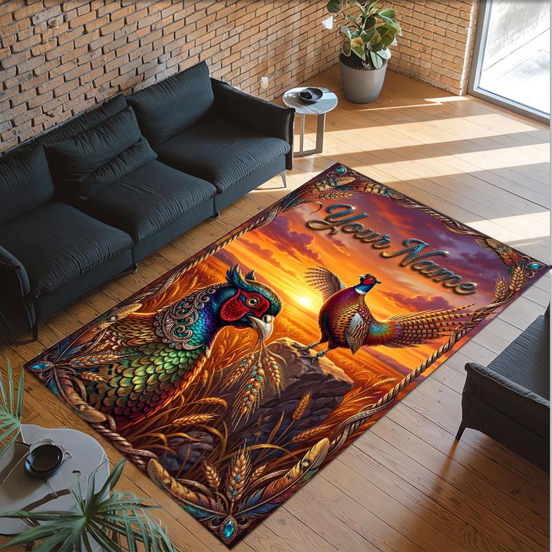 Other Similar Designs Theme Crystal Velvet Rug Personalized Custom Name Text Soft Floor Mat Home Decor