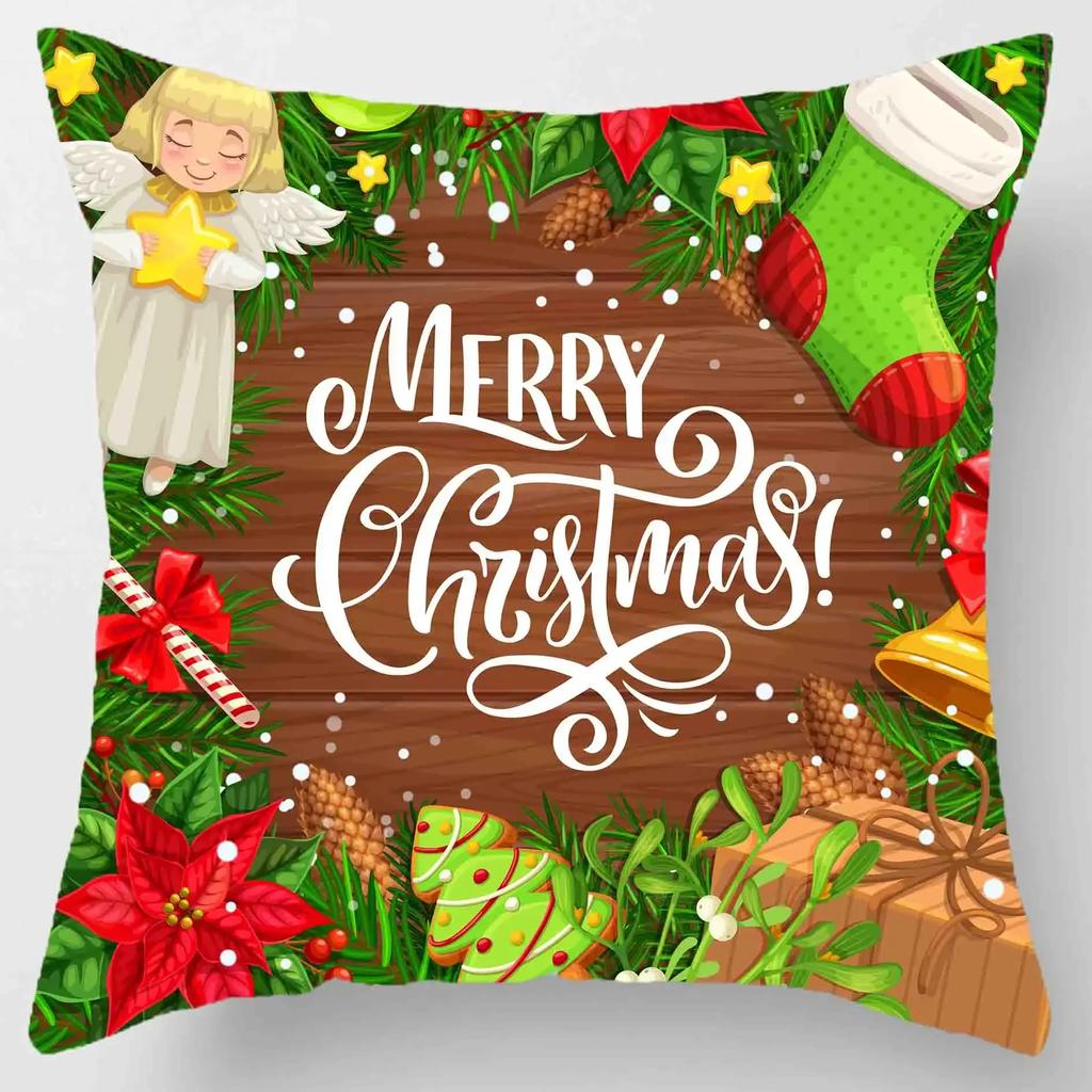 Christmas Cushion Pillowcase Ornaments Suitable For Home Navidad Noel Christmass Gifts Ornaments