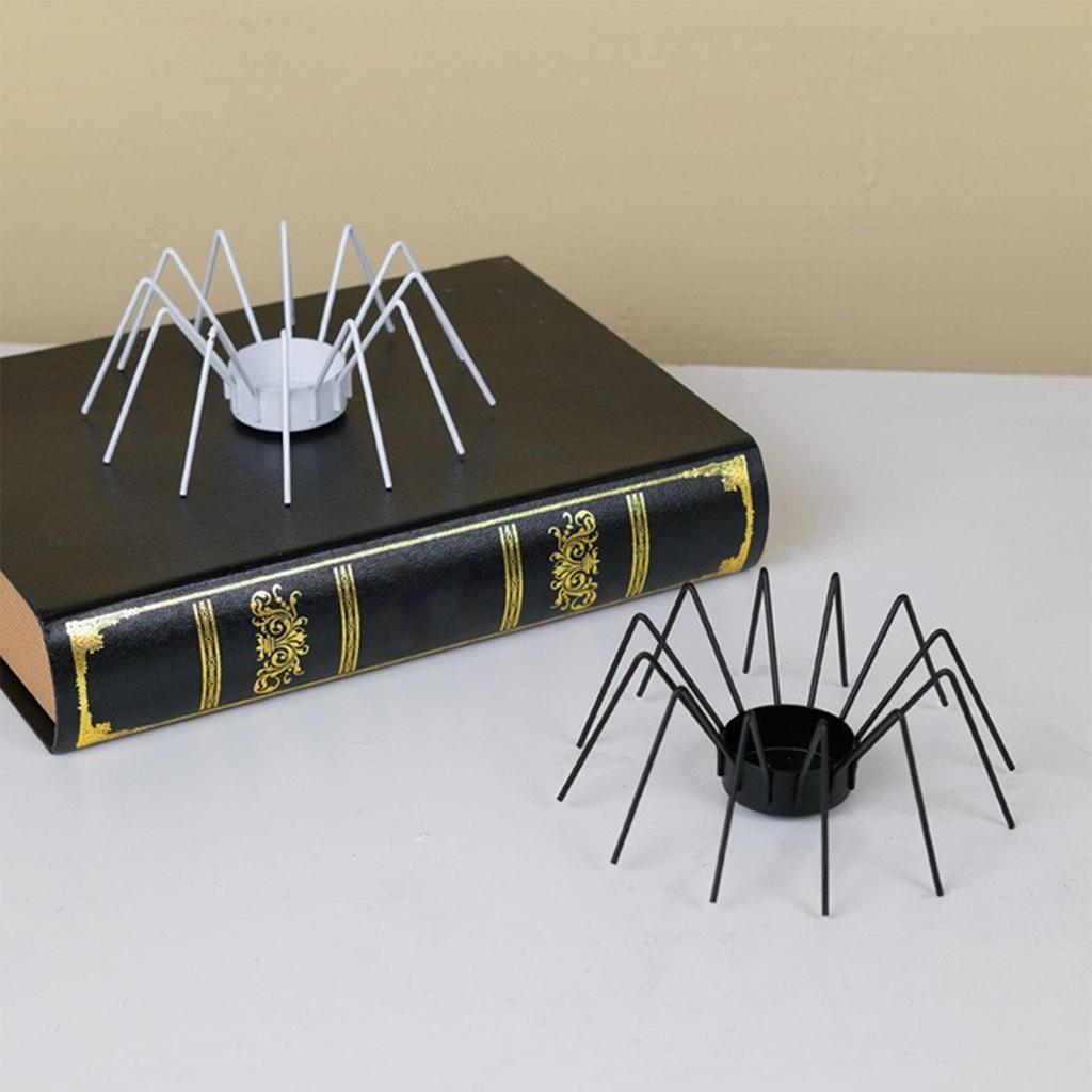 Halloween Candle Holder Spooky Iron Spider Tealight Holders For Farmhouse Horror Halloween Decorations For Banquets Tabletop