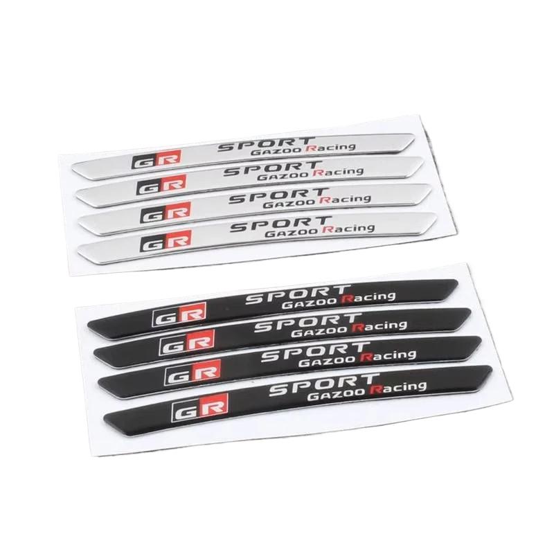 GR SPORT Wheel Hub Logo Sticker Car Rim Decoration Aluminum Steel Modified