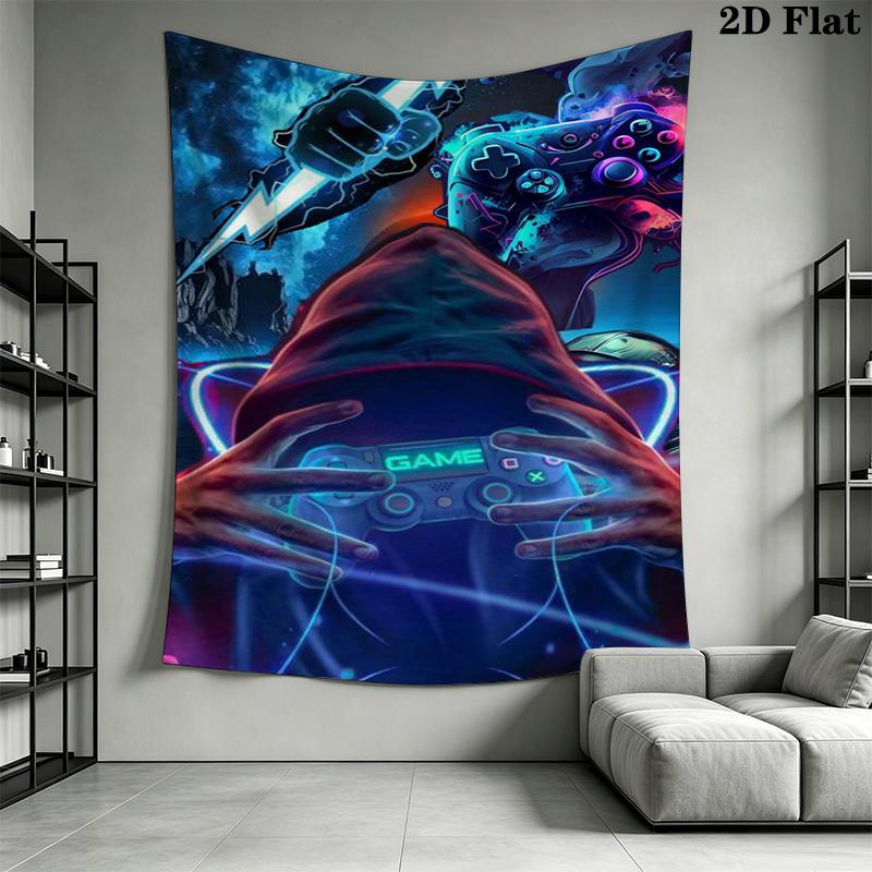 Video Game Controller Tapestry Tapestry Fashion Print Background Cloth Atmospheric Background Cloth Christmas Gift Background Wall Hanging Cloth