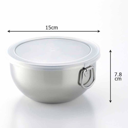 Shimomura Kihan 14cm Bowl with Lid [Made in Japan] Deep Storage Container for Food Preparation, Temporary Storage, Easy Mixing, Fermentation, Bread Ma