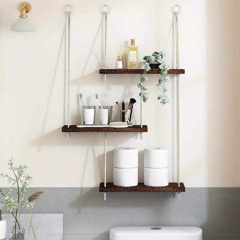 3 Tiers Plant Rack Living Room Decoration Macrame Wall Hanging Shelf Bohemian Wall Mounted Shelves Home 2 Colors