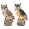 Resin Owl Statue, Farmhouse Figurine, Housewarming Gift, Collectible Figurine, Bird Sculpture for Garden Window,