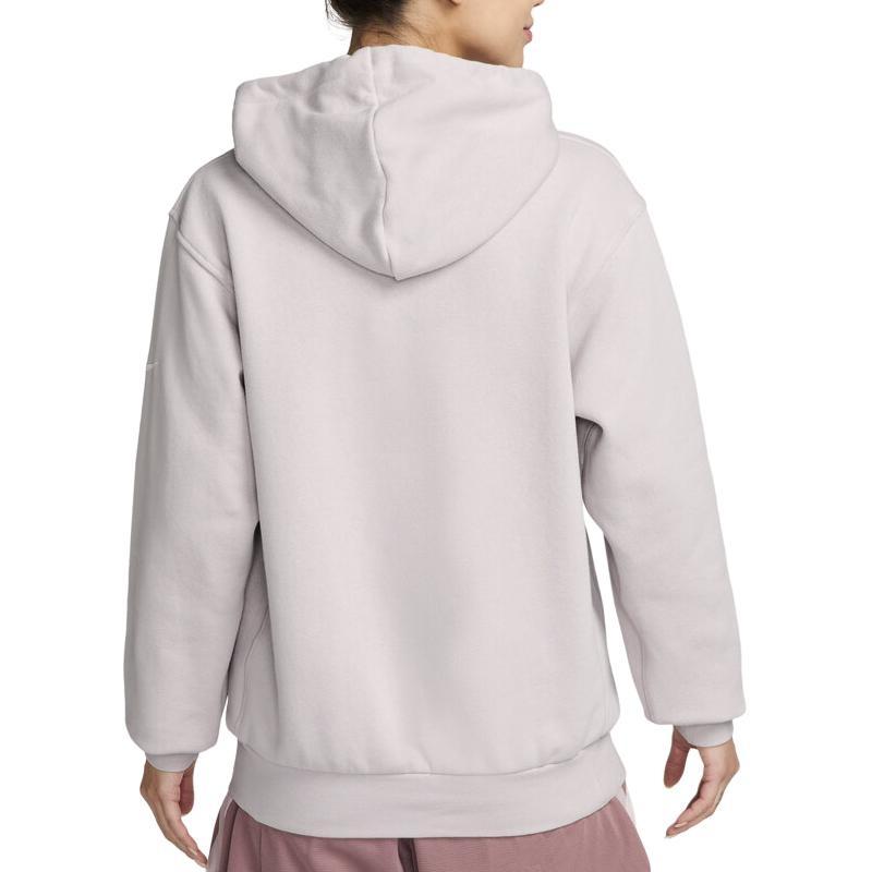 Nike Sabrina Letter Label Hooded Thickened And Fleece Lined Casual Sweatshirt Women's Gray Purple FJ4450-019