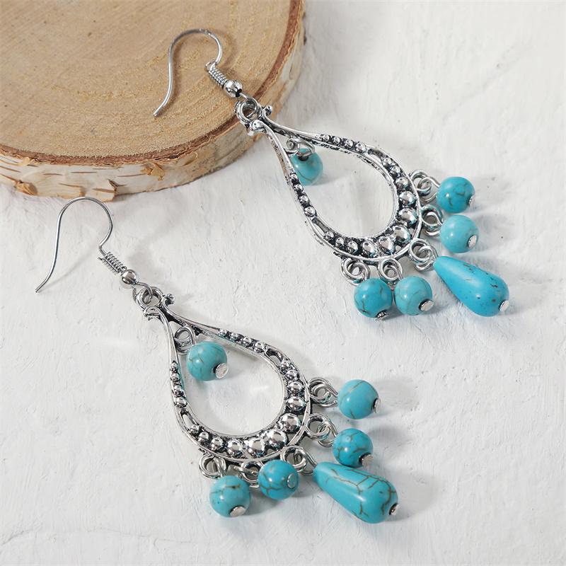 BLINGBAY 2023 Women's Earrings Retro Accessories Fashion Jewelry Accessories Ethnic Turquoise Earrings Bohemian Jewelry Gifts